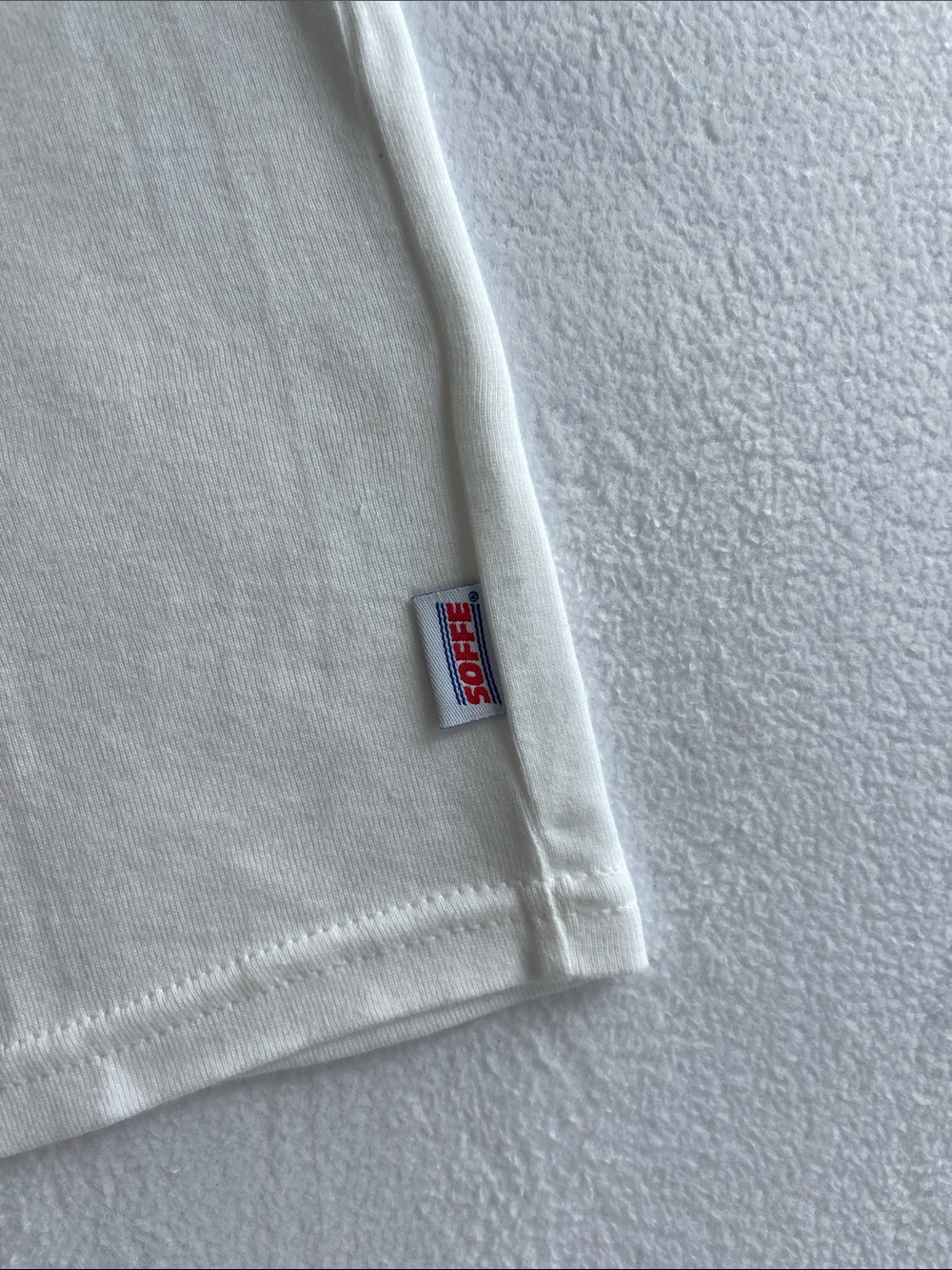 Boys Soffe White Red Ringer Tee Short Sleeve Cotton Size M Vintage Inspired - Picture 4 of 4